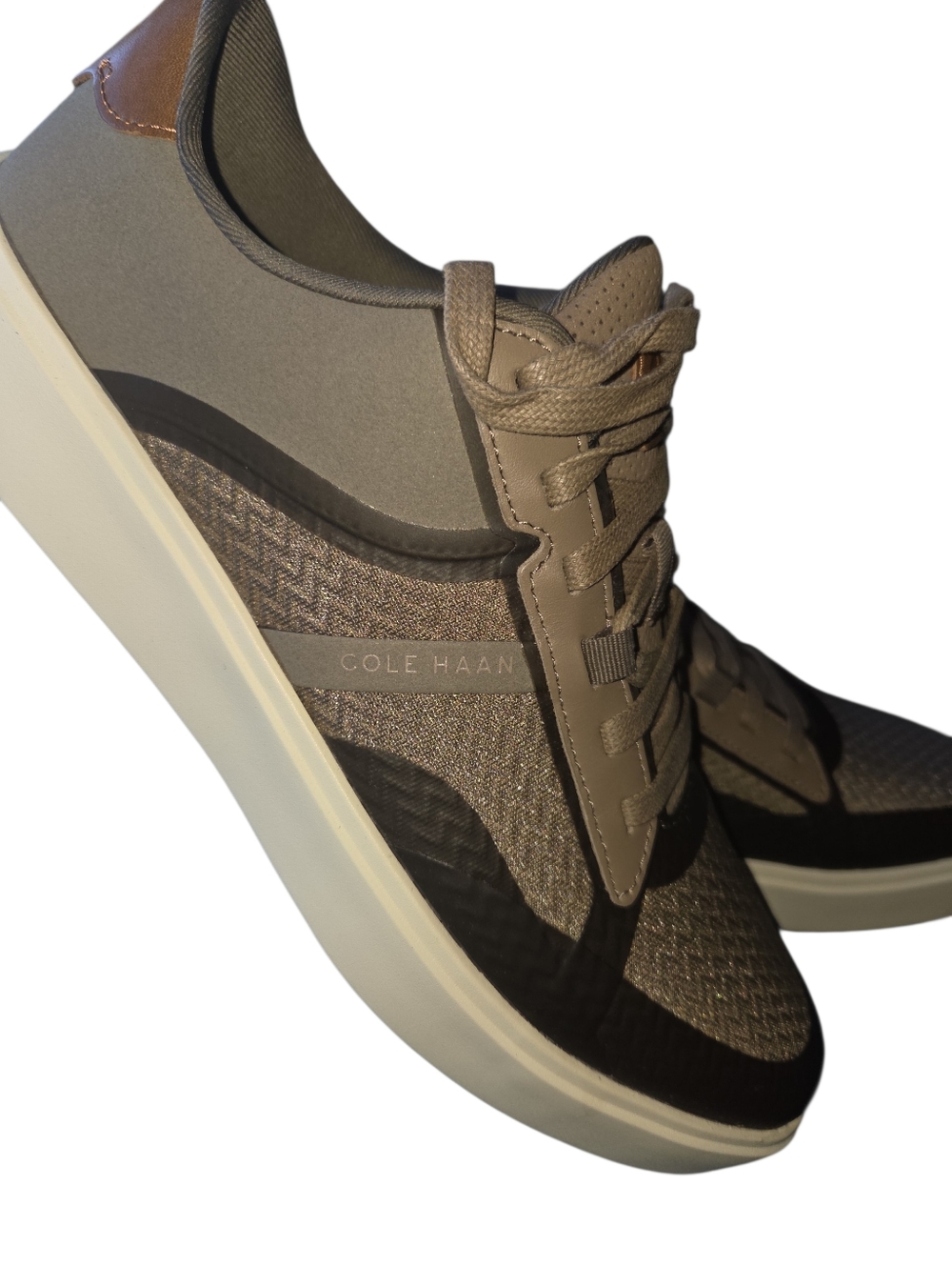 Cole Haan Men’s Taupe Lace-Up Sneakers